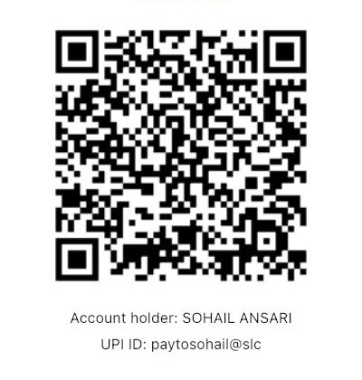 UPI QR code for Letlancer crowdfunding