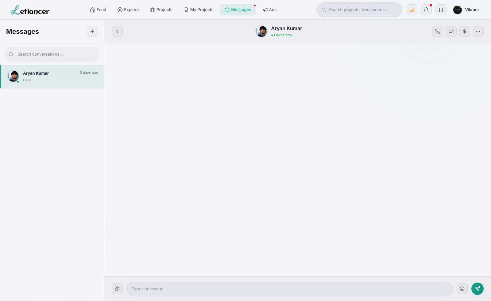 Client messages route
